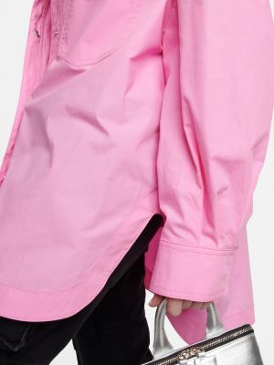 Βαμβακερό πουκάμισο The Attico ροζ