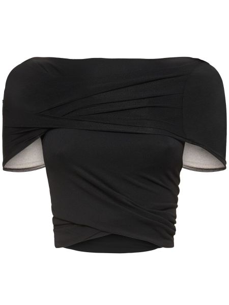 Kort ermet crop top Rick Owens svart