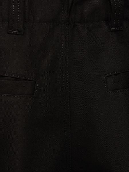 Плисирани памучни панталон Maison Margiela черно