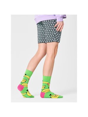 Ψηλές κάλτσες Happy Socks πράσινο