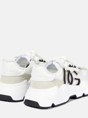 Sneakers di pelle Dolce&gabbana bianco