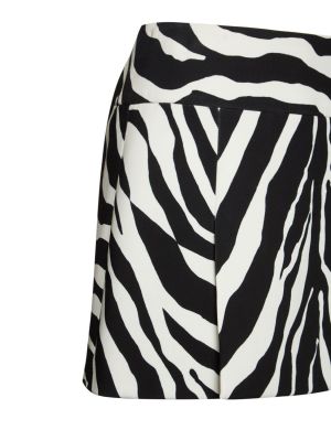 Viskózová minisukňa so vzorom zebry Dolce & Gabbana čierna