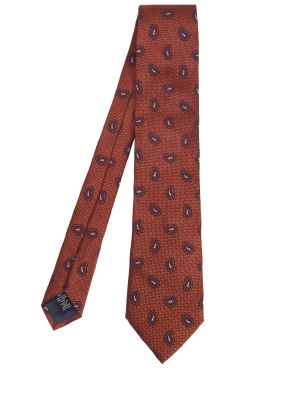 Шелковый галстук Ermenegildo Zegna коричневый