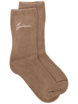 Siuvinėtos kojines Bonsai smėlinė