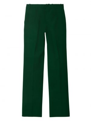 Vlněné kalhoty Burberry zelené