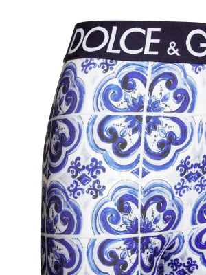 Велосипедни шорти от джърси Dolce & Gabbana синьо