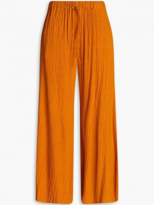 Широкие брюки из сирсакера Pisca BY MALENE BIRGER оранжевый