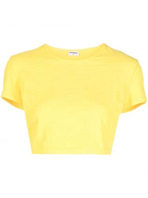 T-shirt brodé Chanel Pre-owned jaune