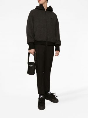 Jacke mit reißverschluss mit kapuze Dolce & Gabbana schwarz