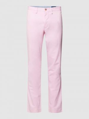 Сhinosy slim fit w jednolitym kolorze Polo Ralph Lauren różowe