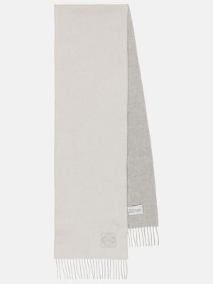Кашемировый шерстяной шарф Loewe серый