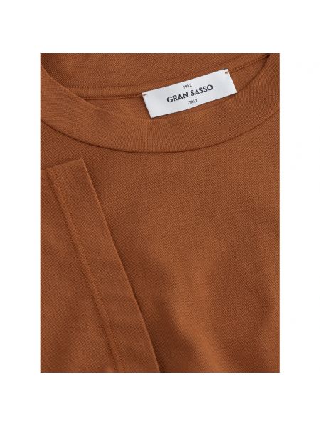Camiseta de algodón Gran Sasso marrón