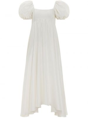 Robe mi-longue en soie Azeeza blanc