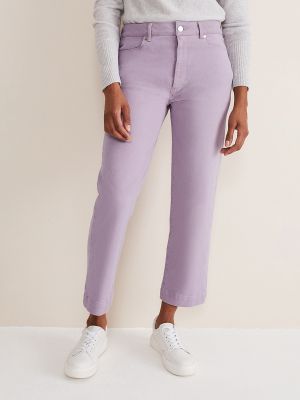 Прямые брюки с высокой талией Phase Eight фиолетовые
