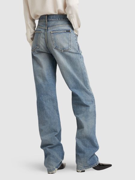 Jeans en coton Saint Laurent bleu