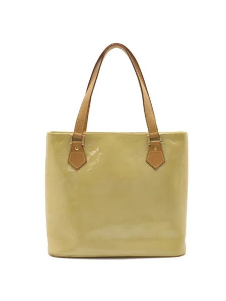 Leder shopper handtasche mit taschen Louis Vuitton Vintage grün