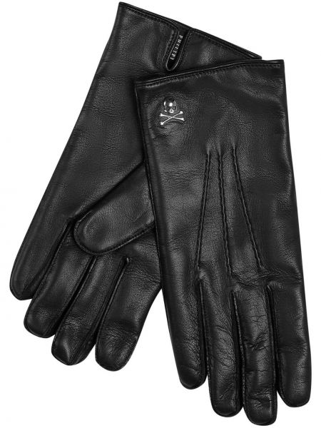 Usnjene rokavice Philipp Plein črna