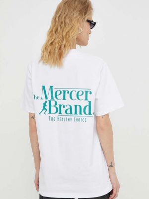 Bavlněné tričko s potiskem Mercer Amsterdam bílé
