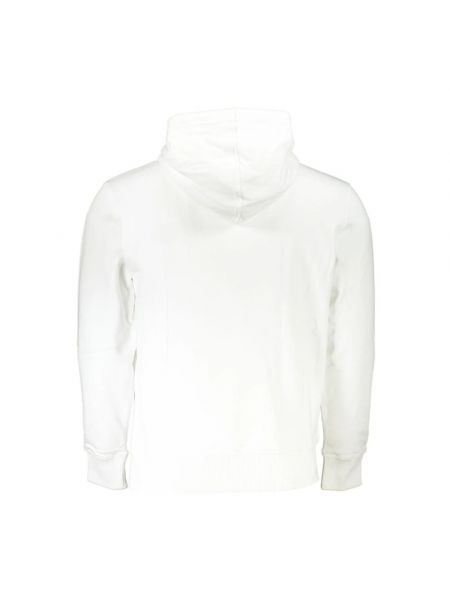 Sudadera con capucha con estampado Calvin Klein blanco