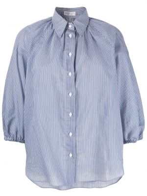 Bluza s karirastim vzorcem s potiskom Brunello Cucinelli