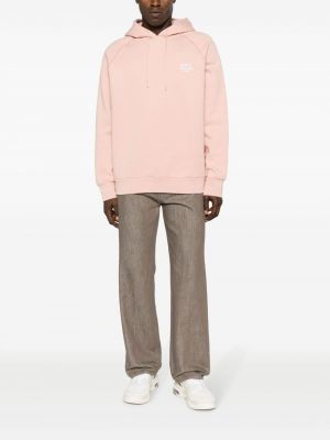 Kokvilnas kapučdžemperis ar izšuvumiem A.p.c. rozā