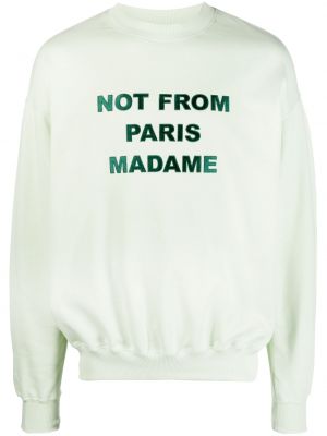 Sweatshirt mit rundhalsausschnitt mit print Drôle De Monsieur grün