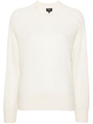 Вълнен пуловер A.p.c. бяло