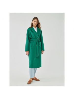 Шерстяное пальто Pompa зеленое
