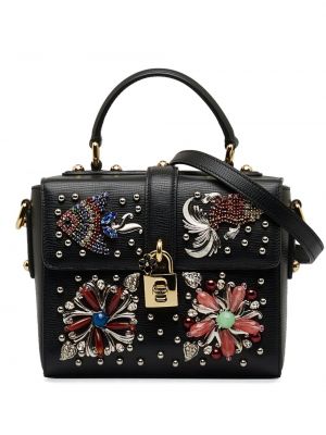 Τσάντα με πετραδάκια Dolce & Gabbana Pre-owned μαύρο