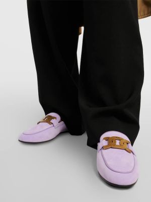 Seemisnahksed loafer-kingad Tod's lilla