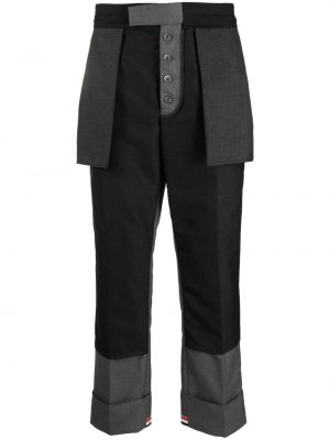 Ravne hlače Thom Browne siva