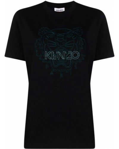 Camiseta con bordado Kenzo negro