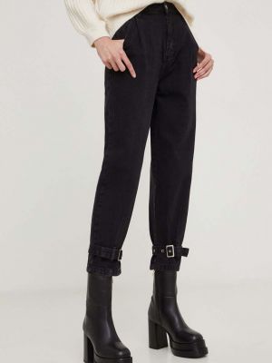 Jeansy z wysoką talią Answear Lab czarne