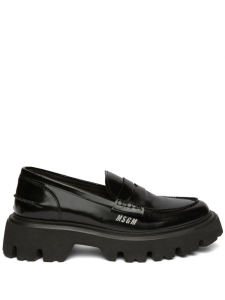 Læder loafers Msgm sort