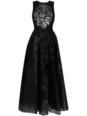 Skaidrus vakarinė suknelė su blizgučiais Saiid Kobeisy juoda
