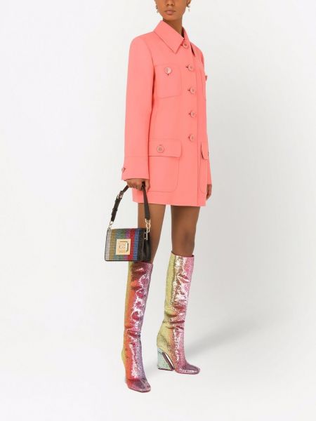 Woll mantel Dolce & Gabbana pink