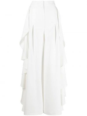 Spodnie z falbankami Concepto białe