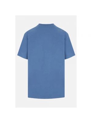 Koszulka bawełniana z okrągłym dekoltem oversize Bottega Veneta niebieska