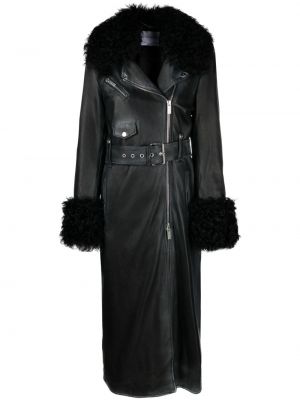 Δερμάτινο γυναικεία παλτό Blumarine μαύρο