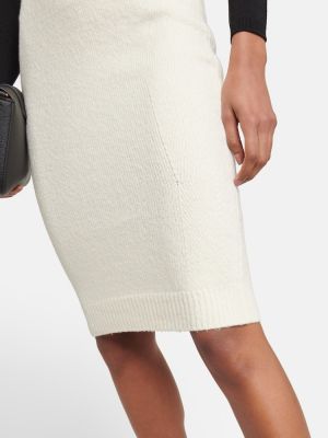 Pletena pamučna midi suknja Tom Ford bijela