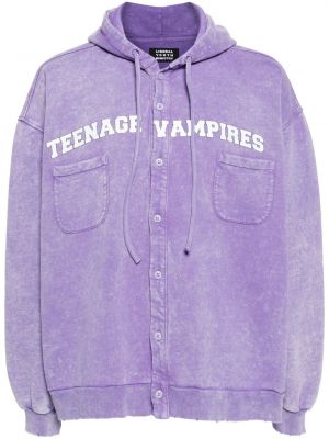 Hoodie effet usé Liberal Youth Ministry violet