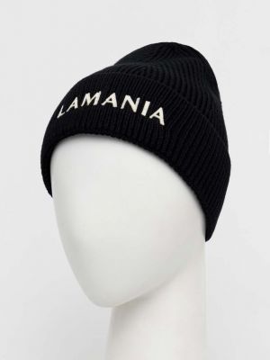 Dzianinowa czapka wełniana La Mania czarna