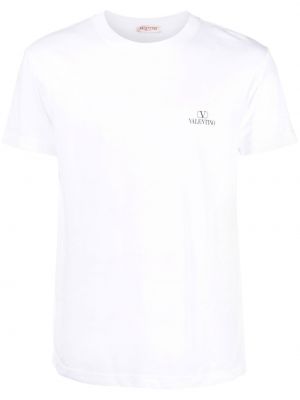 T-shirt en coton à imprimé Valentino Garavani blanc