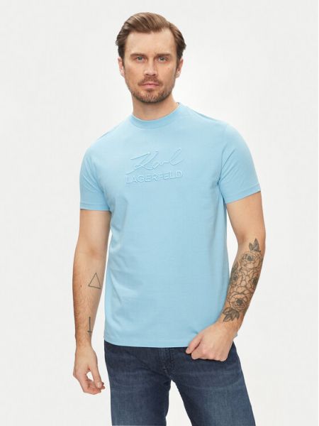 Marškinėliai Karl Lagerfeld mėlyna