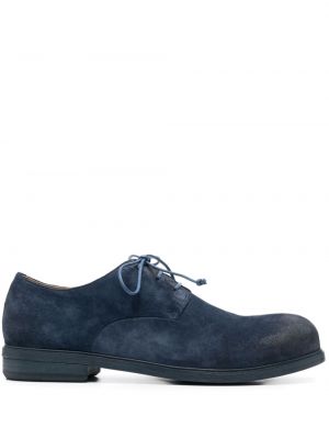 Nėriniuotos iš natūralios odos derby batai su raišteliais Marsell mėlyna