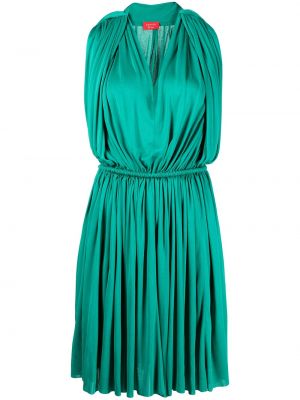 Viskózové šaty bez rukávů s výstřihem do v Lanvin Pre-owned - zelená