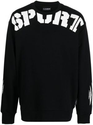 Felpa sportiva con stampa Plein Sport nero