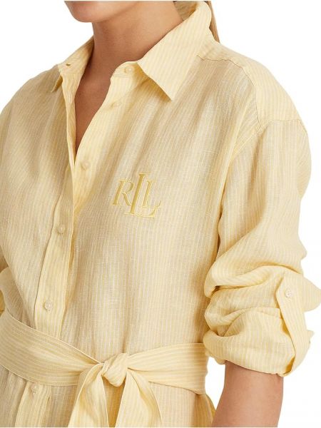 Льняная рубашка в полоску Lauren Ralph Lauren