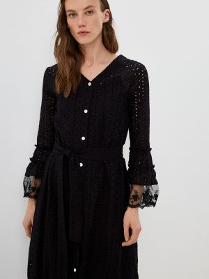 Платье-рубашка Izabella черное