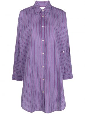 Rochie tip cămașă din bumbac Marant Etoile violet